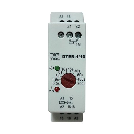 DTER-1/10 RELE TEMPO 220VCA  MULTI FUNÇÃO  DIGIMEC