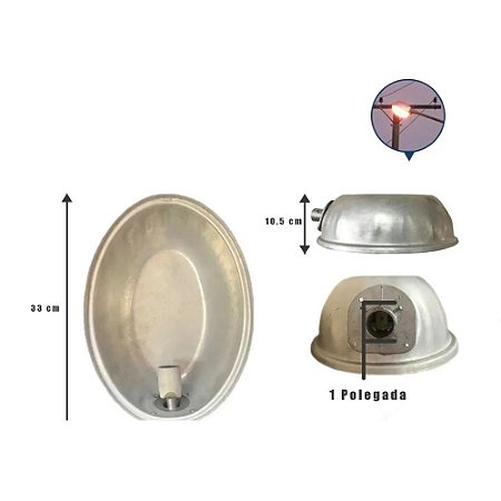 LUM. PUB. ABERTA POSTE 25,4MM E-27 LAMP. 260MM 250W
