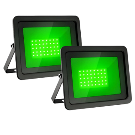 KIT 02 REFLETOR LED  30W VERDE BIVOLT
