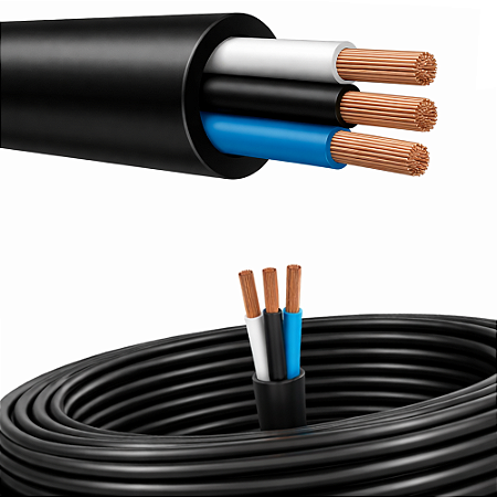 ROLO 30MT CABO PP FLEX 3 X 4 MM COBRECOM