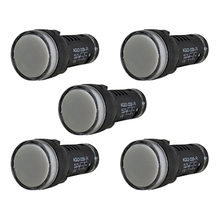 KIT 5 SINALEIRO LED AD22-22MM 220V BRANCO STARK