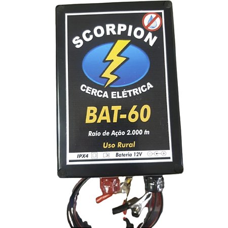 ELETRIFICADOR CERCA BAT M-60 12V SCORPION
