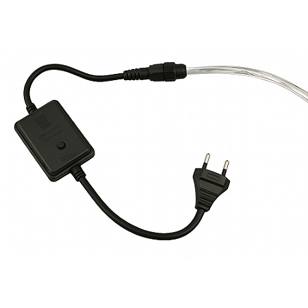RABICHO MANGUEIRA ACHATADA LED PRETO BIVOLT