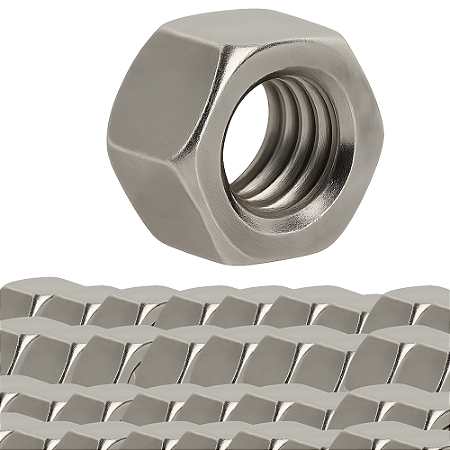 KIT 50 PORCA SEXT.ZINC.1/2" X P-13 UNC