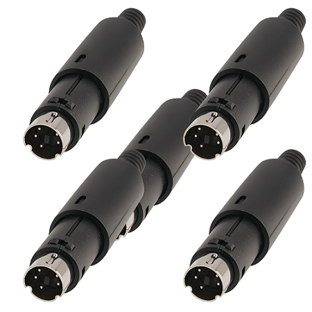 KIT 5 PLUG DIN MINI 4 PINOS