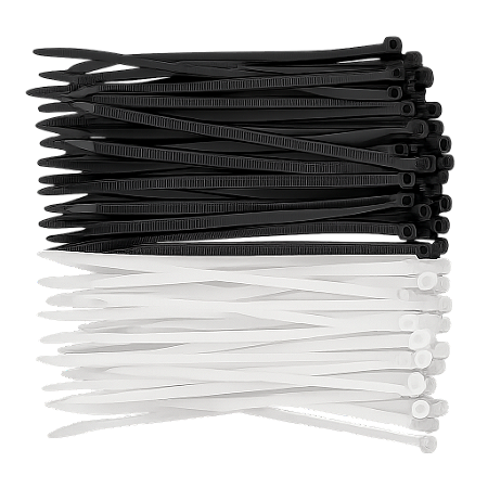 KIT 1000 ABRACADEIRA NYLON 500 PRETA 500 BRANCA 10CM