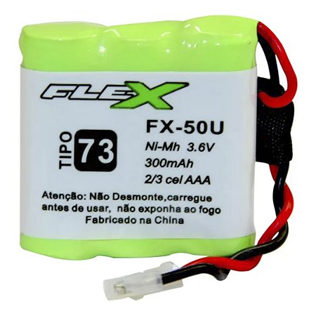 BATERIA TELEFONE  S/FIO 3,6V FLEX 300MA NI-MH AAA FLEX