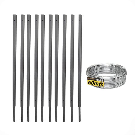 KIT 10 SUPORTE HASTE CONCERTINA 45CM CHUMBAR P/25 METROS