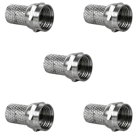 KIT 05 CONECTOR COAXIAL RG59 ROSCA