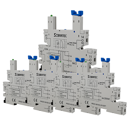 KIT 5 BASE RELE ACOPLADOR FINO 38.51-24V SIBRATEC