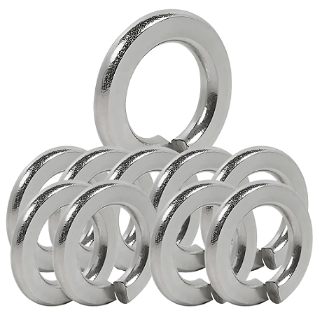 KIT 10 ARRUELA PRESSAO (D) 1/4" LEVE ZINCADA