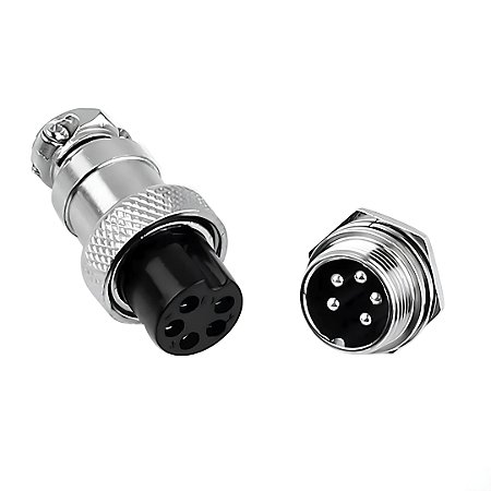 KIT CONECTOR MIKE CIRCULAR MACHO/FEMEA 5 VIAS