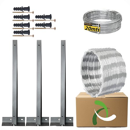 KIT 10MT CONCERTINA 30CM TIPO BASE COMPLETA