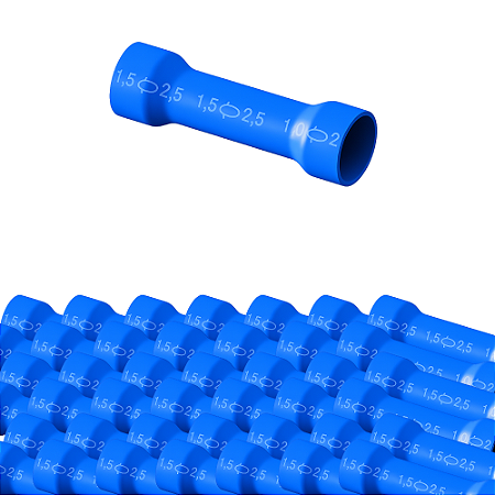 KIT 15 LUVA DE EMENDA ISOLADA 1,5 A 2,5MM AZUL