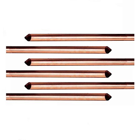 Kit 6 Haste Aterramento de Cobre - 1/2 X 2,0mts 10mm