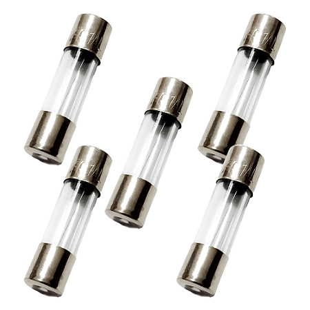 KIT 5 FUSIVEL VIDRO PEQUENO 3,5A