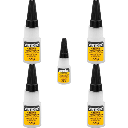 KIT 5 ADESIVO INSTANTANEO 7,5G  VONDER