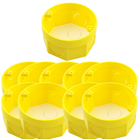 KIT 10 CAIXINHA LUZ 3X3 FMS AMARELO RI SAM