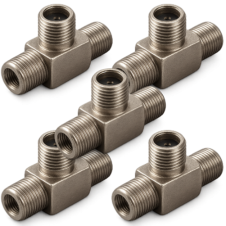 KIT 5 EMENDA F TIPO T PARA COAXIAL