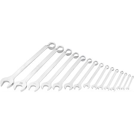 JOGO CHAVE COMBINADA CRV 6 A 32MM 15 PC STEELS