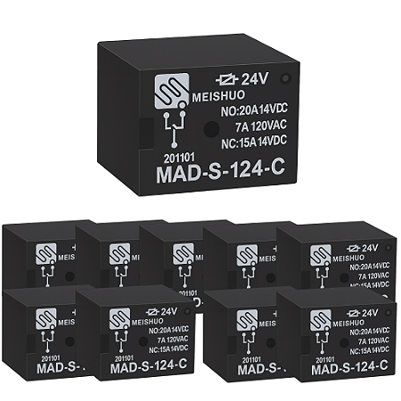 KIT 10 RELE 24VDC 5PINOS MAD