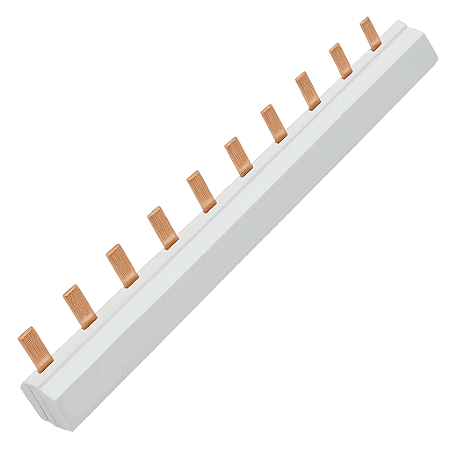 BARRAMENTO PENTE DIN BIPOLAR 80A 1MT LUKMA