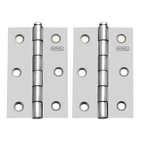 KIT 2 DOBRADIÇA F POLIDO (E) 3.1/2" MERKEL