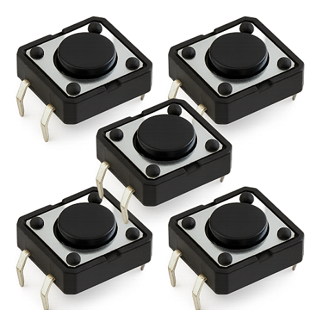 KIT 5 CHAVE TACTIL 12X12X4 3MM 4 TERMINAIS