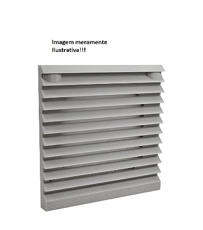 VENEZIANA C/ FILTRO P/ MICROVENTILADOR 120X120 CINZA STARK