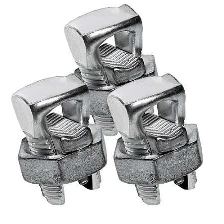 KIT 3 CONECTOR SPLIT BOLT PARAF FENDIDO 50MM ESTANHADO