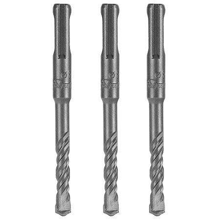 KIT 03 BROCA SDS VIDEA CONCRETO ENCAIXE 8 X 110MM MTX
