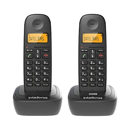 TELEFONE SEM FIO COM RAMAL TS 2512 PRETO INTELBRAS