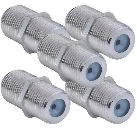 KIT 5 EMENDA F P/CABO COAXIAL FEMEA FEMEA