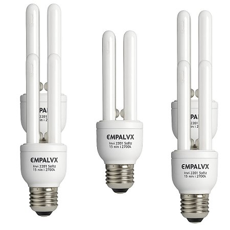 KIT 5 LAMPADA FLUORESCENTE 11W 220V COMPACTA 2700K EMPALUX