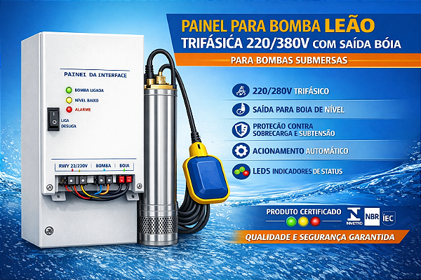 PAINEL BOMBA LEAO TRIFASICO 220/380/440V