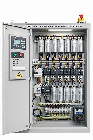 PAINEL BANCO AUTOMATICO CAPACITOR KVAR 380V TRIFASICO