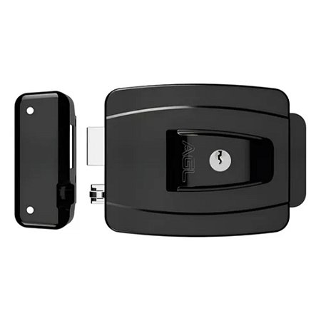 FECHADURA AL100R 12V CILINDRO 45MM CINZA AGL