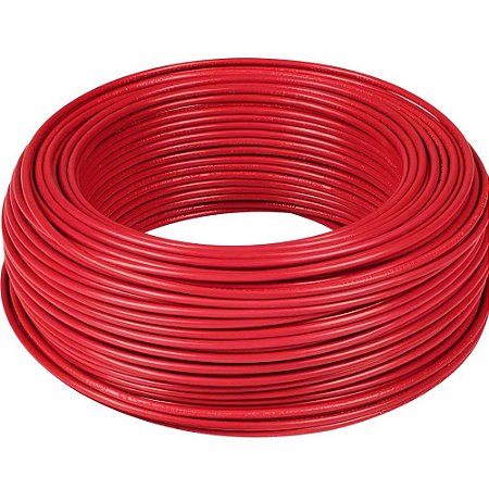 ROLO CABO FLEXIVEL 6MM VERMELHO 100MT 750V COPERFIO
