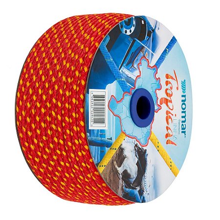 KIT 15MT CORDA PP 6MM VERMELHO MULTICOR TROPICAL