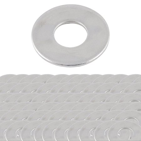 KIT 50 ARRUELA LISA 3/8 ZINCADA