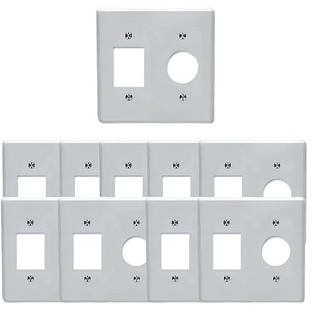 KIT COM 10PCS PLACA 4X4 PARA 2 FUNCOES C/ TOMADA