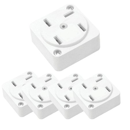 KIT 5 PCS TOMADA DE EMBUTIR P/ TELEFONE PADRAO BRANCO