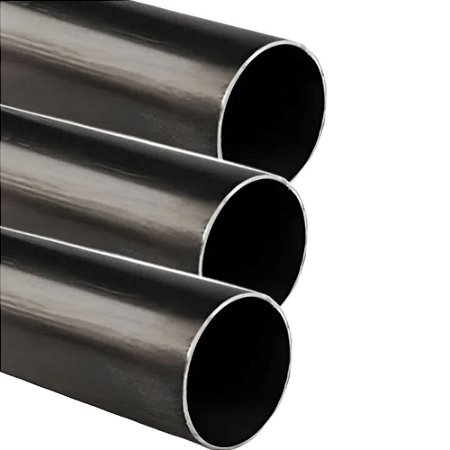 03 TUBOS 1 MT CADA REDONDO 2" 50,80MM  CHAPA 18# AÇO METALON