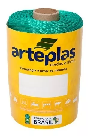 KIT 25 METROS CORDA TRANCADA SEDA 4MM VERDE ARTPLAS