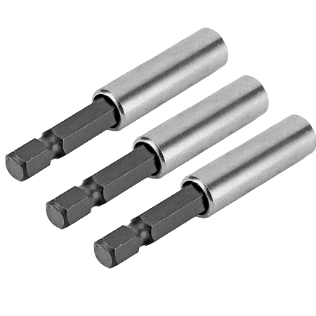 KIT 3 ADAPTADOR MAGNETICO PARA BITS HEXAGONAL 1/4POL MTX
