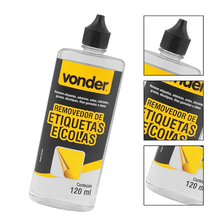 REMOVEDOR DE ETIQUETAS/COLAS 120ML VONDER
