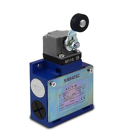 CHAVE FIM DE CURSO AXCK-M102 METAL PINO E ROLDANA SIBRATEC