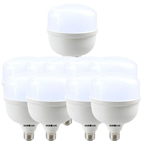 KIT 10 LAMPADA SUPERLED 30W 2400 LM E27 6500K OUROLUX