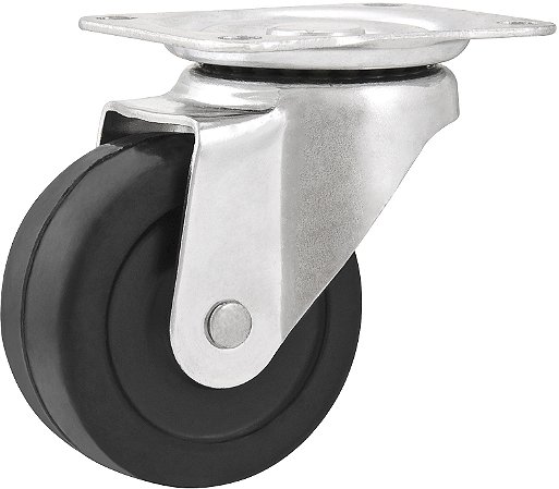 RODIZIO GIRATORIO 25KG  2" POL LEVE PRETO VONDER