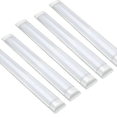 KIT 5 LUMINARIA LED SLIM 36W 100CM 6500K BIVOLT OUROLUX